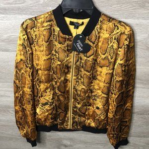 Paper Heart Sz 4 Snakeskin Varsity Full Zip Jacket